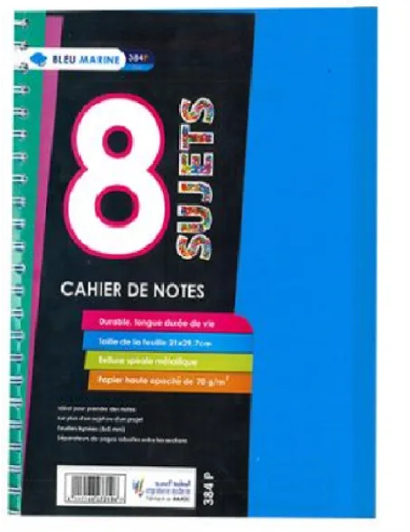 CAHIER 8 SUJET